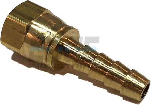 14" ID de manguera a 14" 45 SAE37 JIC doble asiento hembra de latón engarzado conector giratorio combustibleaireaguaaceitegasWOG (cantidad 01)