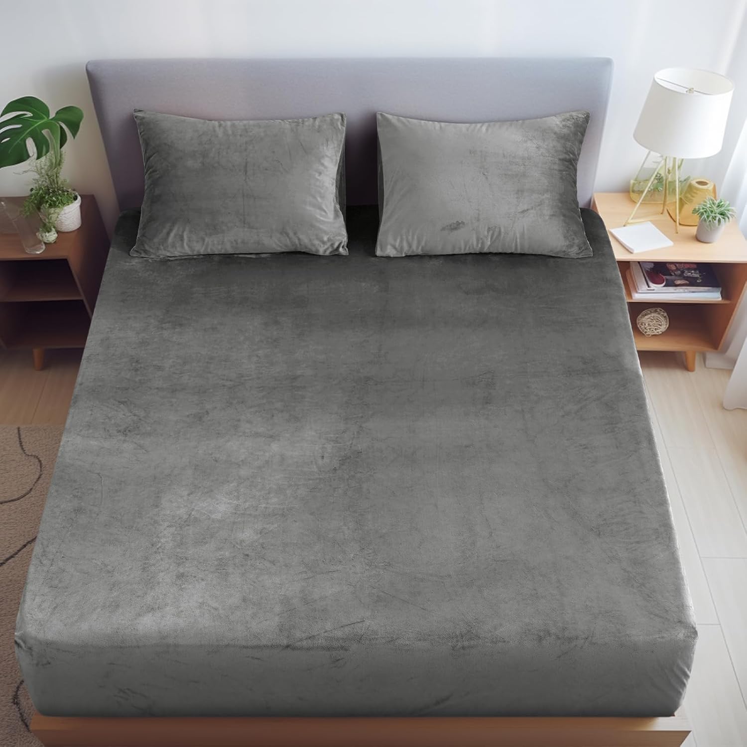 David's Home Truly Velvet Fitted Sheet Queen Size, Ultra