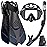 Ubekezele Snorkeling Gear for Adults Men Women,4 in 1 Snorkel Set with Panoramic View Diving Mask Anti-Fog Anti-Leak,Dry Top Snorkel,Fins and Travel Bag for Swimming,Snorkeling and Travel Diving