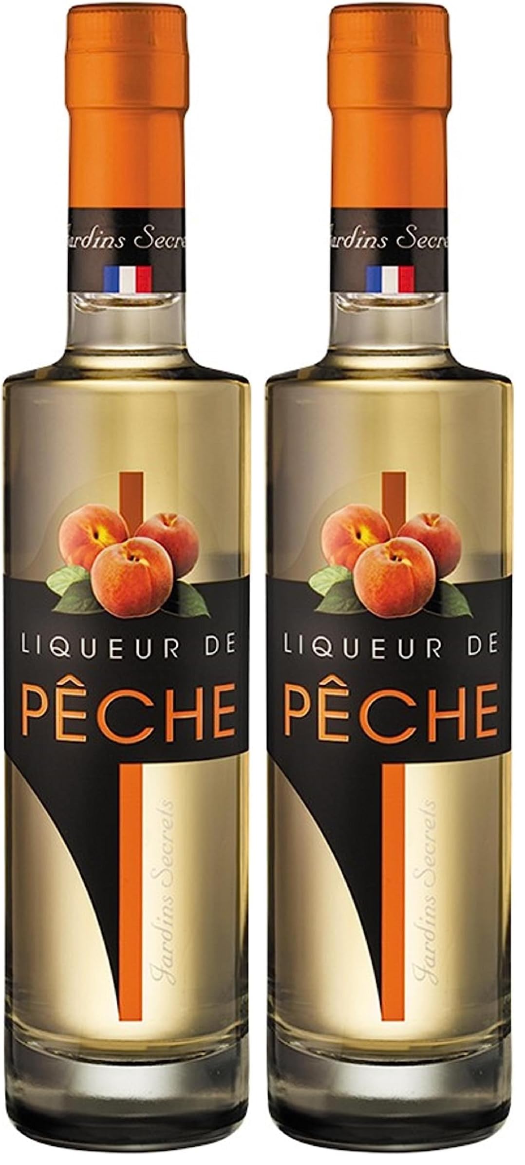 Jardins Secrets - Pfirsichlikör, ideal für Cocktails (1 x 0.35 l) (Packung mit 2)