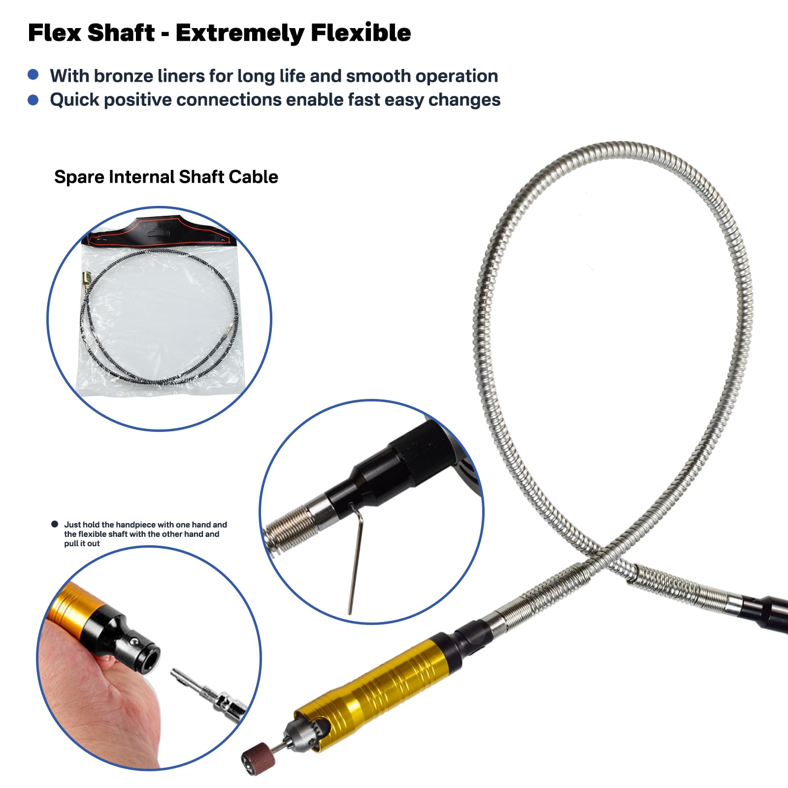 Herramienta giratoria eléctrica para amoladora de eje flexible de 560 W, juego de amoladora de eje flexible de 500-25000 rpm con interruptor de pie con velocidad variable y 110 accesorios