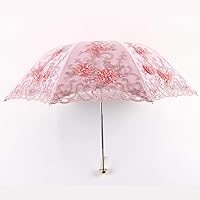 Vista 121 de Honeystore Sombrilla bordada con flor 3D plegable UV con encaje clásico