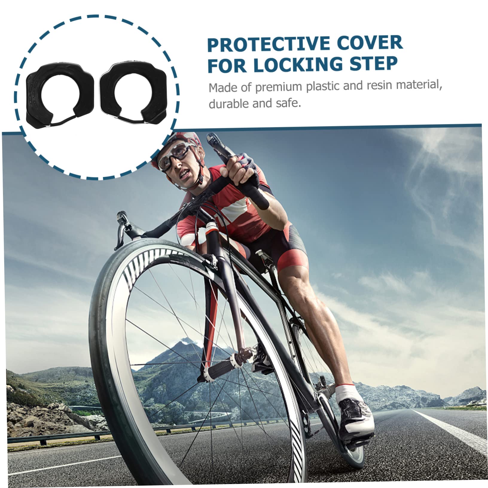 VANZACK 2paia Copertura Protettiva Per Tacchette Da Bici Di Tappi Walkable Per Pedali Da Strada Assorbimento Urti e Accessori Pratici Per Ciclisti