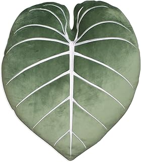 Green Philosophy Co. Philodendron Gloriosum Leaf Pillow - Moody Green