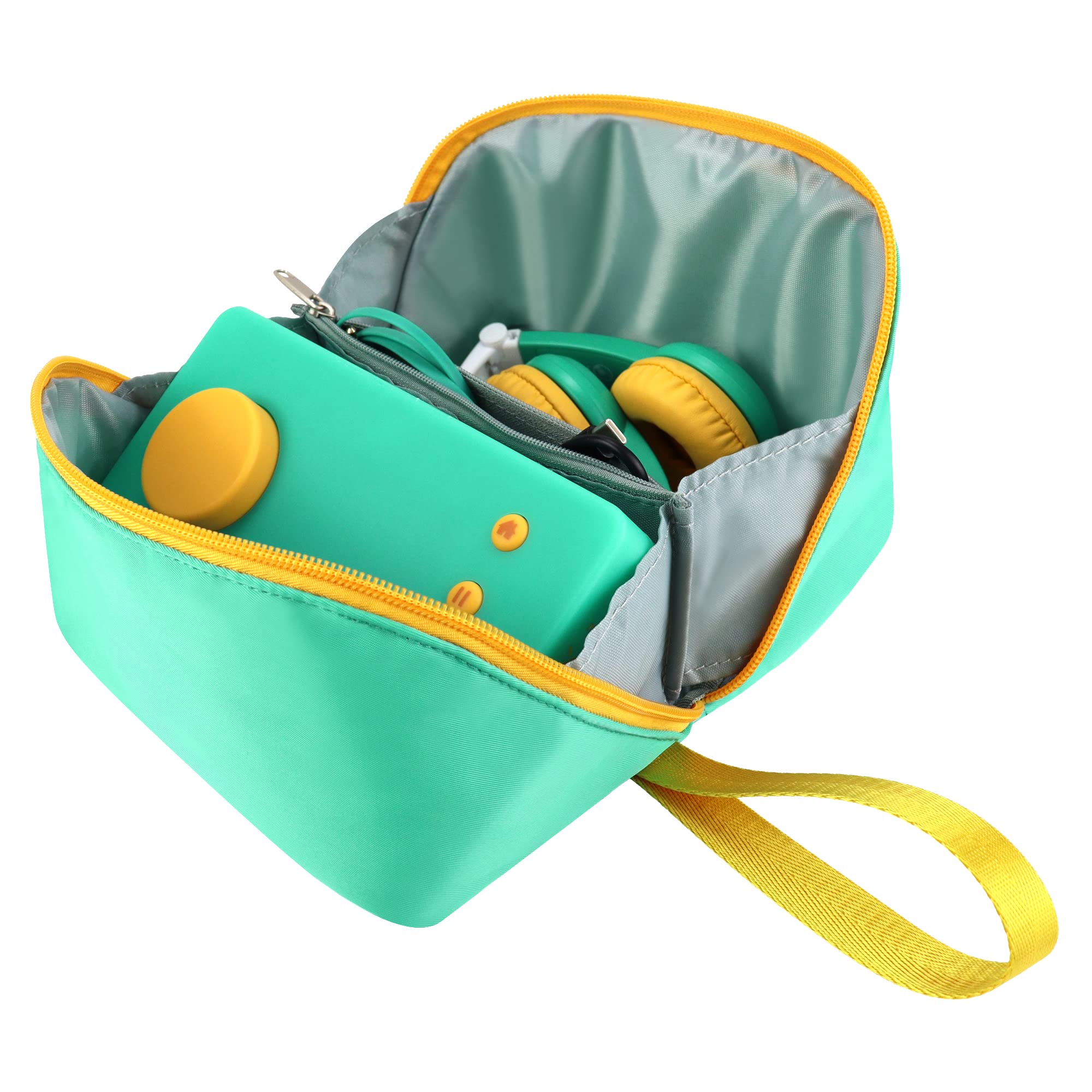 Sac pour Lunii Fabrique à Histoires et Casque Audio, Vert