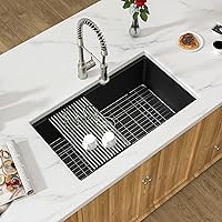 Vista 49 de 18 Granite Composite Bar Sink - Donsdey 18”×16” Undermount Granite Kitchen Sink Black Quartz Classic Composite Under Counter Single Bowl Bar Prep RV