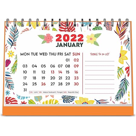 Ust 2022 Calendar Escaper Flowers 2022 Floral Table Calendar (A5 Size - 8.5 X 5.5 Inch - 12  Pages Month Wise), Desk Calendar 2022 : Amazon.in: Office Products