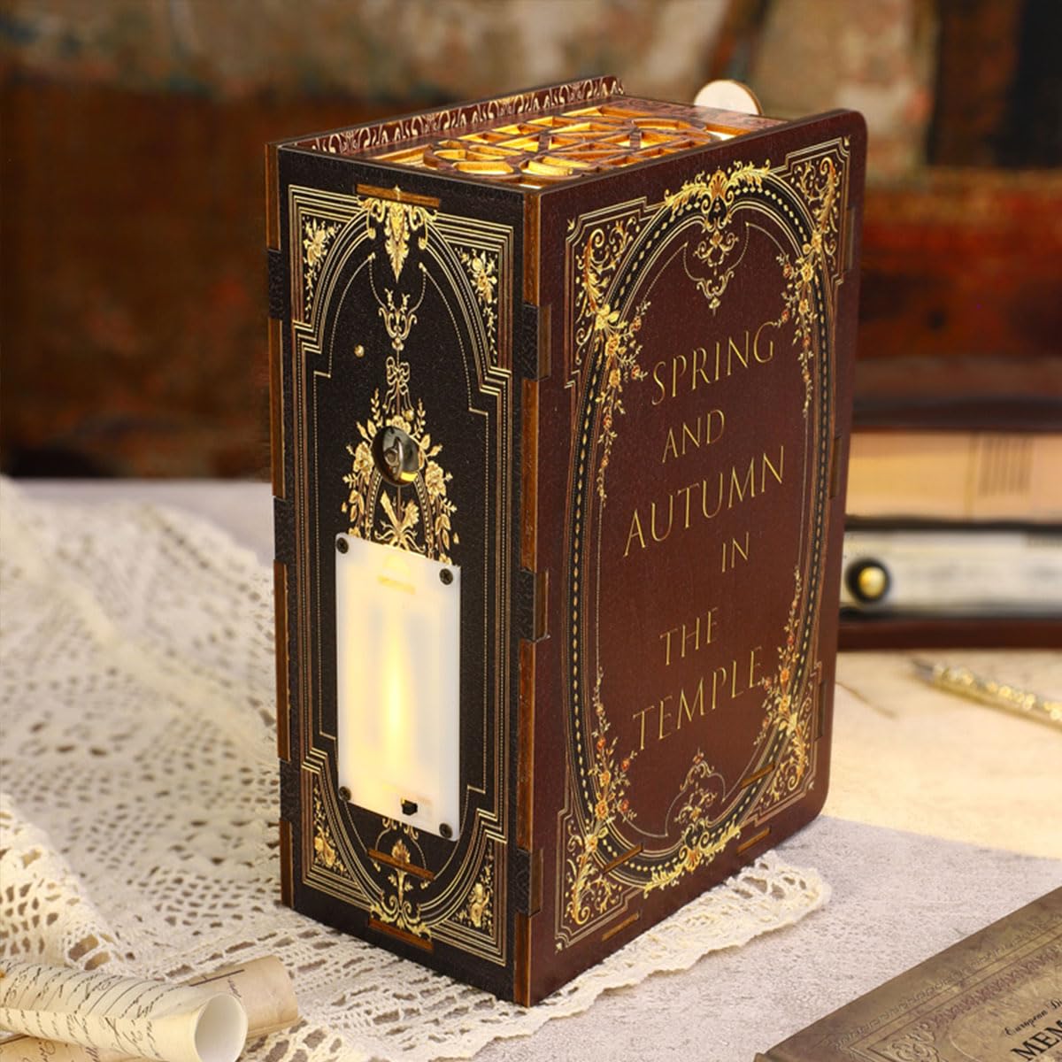 DIY Book Nook Kit – 3D-Holzpuzzle Mit LED Fürs Bücherregal, Bausatz Für Erwachsene
