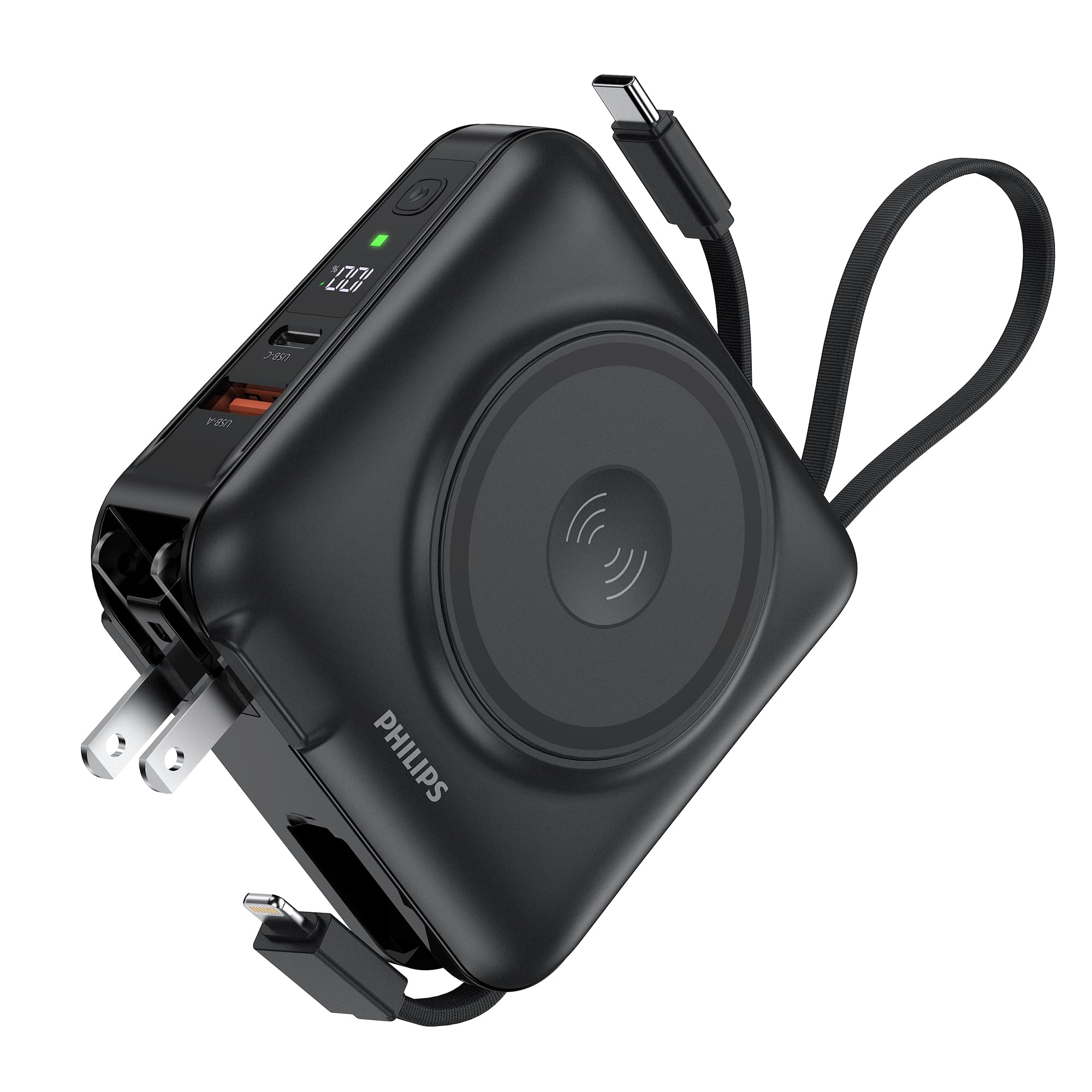 Philips(フィリップス) モバイルバッテリー コンセント一体型 15000…