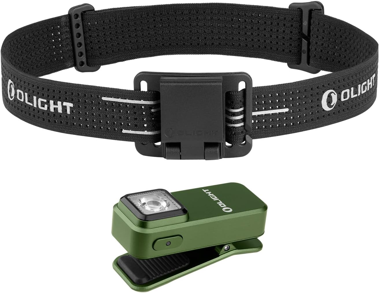 OLIGHT Oclip Series Headlamp Strap Bundle Oclip Rechargeable EDC Flashlight 300 Lumens Compact Pocket Clip Light