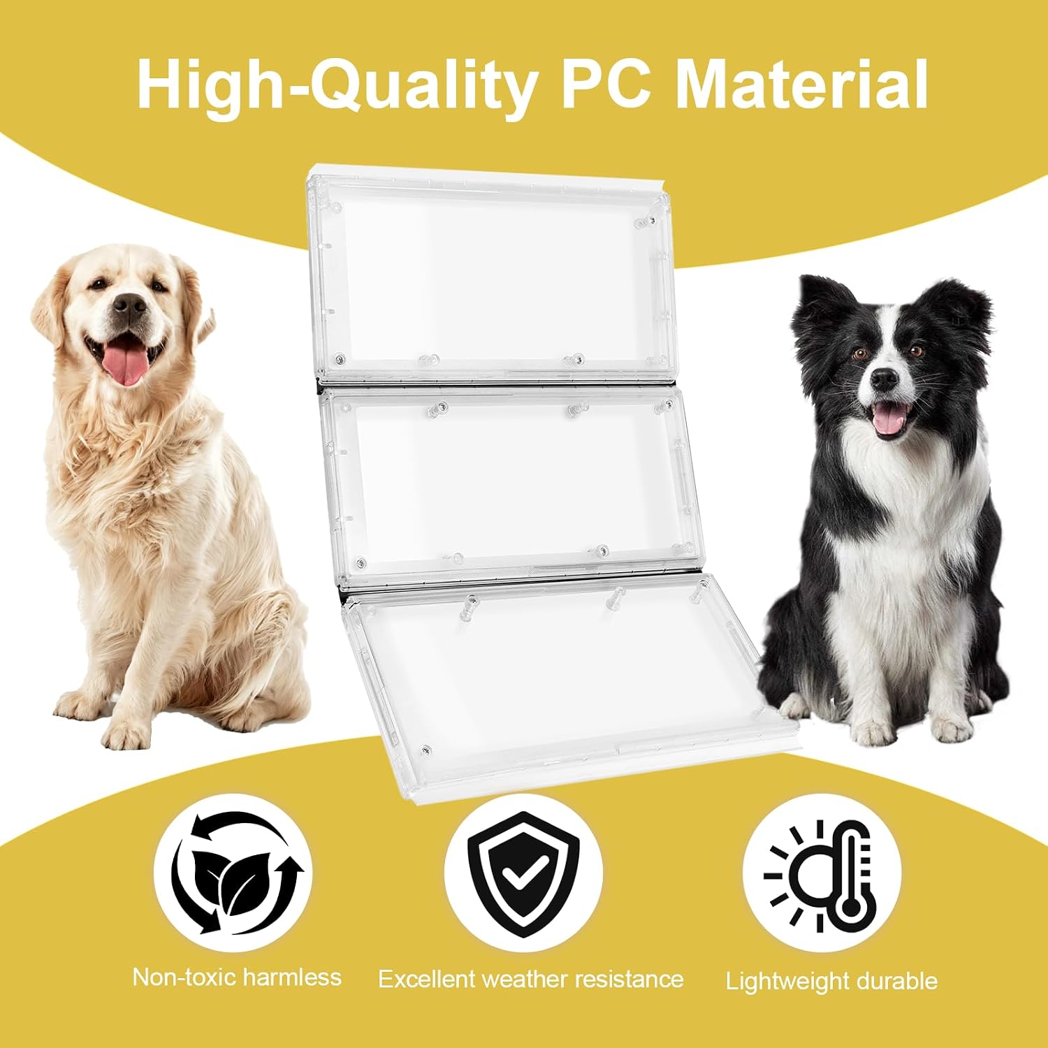 Airseal Pet Door Replacement Flap,Compatible with Ideal Pet | Product 10.25"x15.75" XL Pet Door,Quick Installation,4 Extra Rubber Strips Included