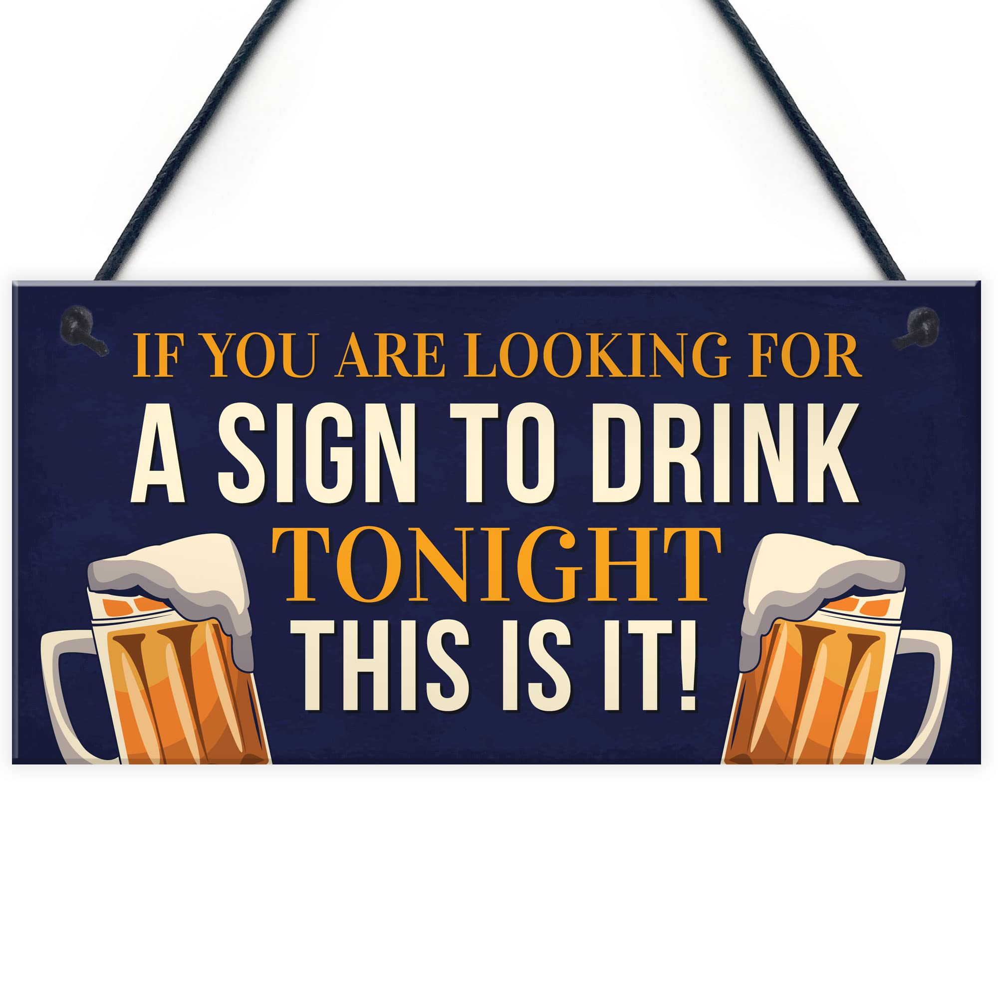 Red Ocean Bar Sign Funny Hanging Plaque Man Cave Sign, Shed Sign, Pub Sign, Bar Sign For Garden