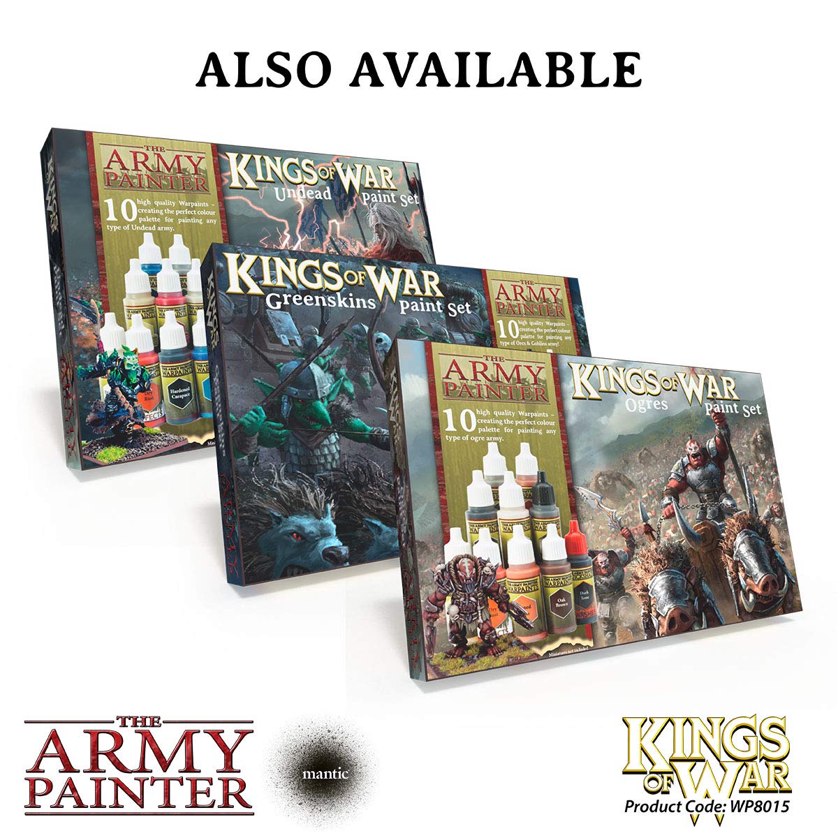 The Army Painter | Kings of War Dwarfs Malset | 10 Acrylfarben für das Bemalen von Fantasy Dwarf Infantry und Warmachines | Wargames Miniatur Modell Malerei