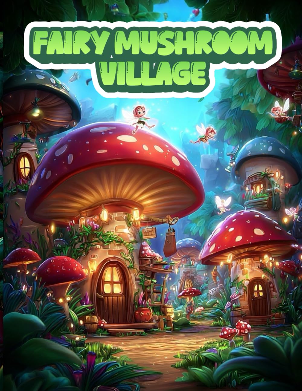 Fairy Mushroom Village: A Magical Coloring Adventure-Where tiny fairies bring mushroom worlds to life.