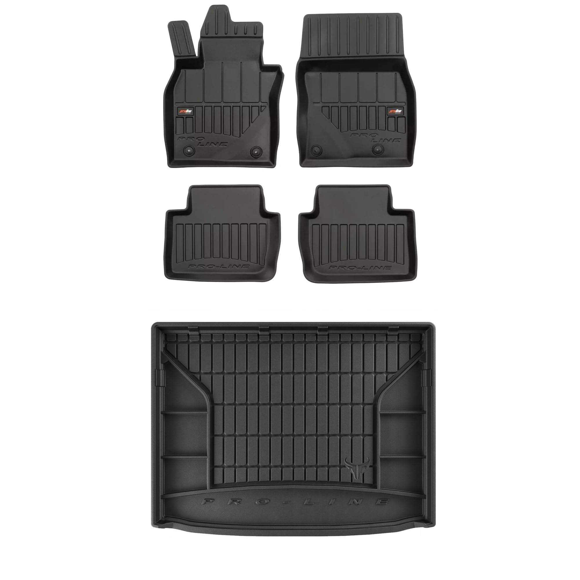 MOTOS Set de Alfombrillas de Goma y Alfombrillas de Maletero para Mazda CX-30 Desde 2019 Mejora la Comodidad de Tus Viajes con la Alfombrilla Antideslizante para Coche 3D- Alfombrillas para Todo Tipo