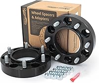 Spidertrax WHS007 1.25" Black Wheel Spacers Kit for Toyota 4Runner Tacoma FJ Cruiser - Hub Centric 6x5.5 Bolt Pattern