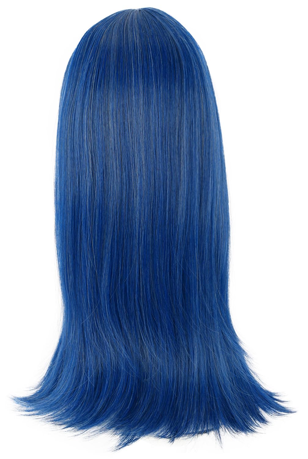 karlery Women Adult Long Straight Blue Wig with Bangs Halloween Cosplay Party Costume Wig - Image 6