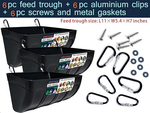 Miniatura 2 de Comedero para pollo y cabra, canal de alimentación  Paquete de 2 unidades, para cabras, pollos, patos, ovejas, lechones, ciervos, gansos, pavos,
