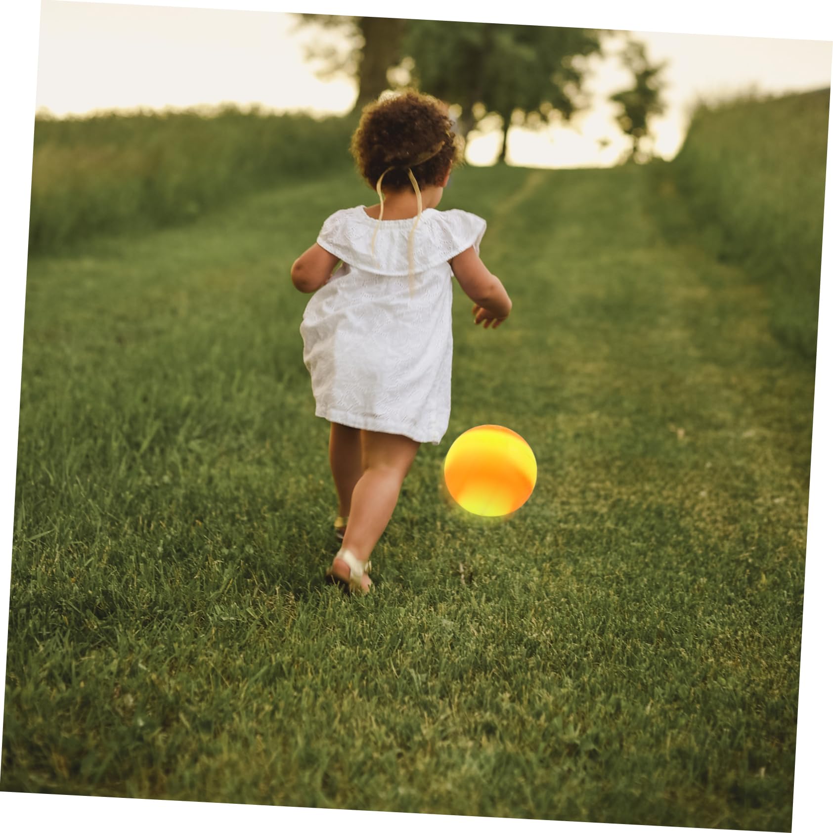 Hemoton 4 Pack Boys and Girls Playground Balls Non-breakable PVC Patting Kickball Toys Rainbow Design Fun for Outdoor Activities