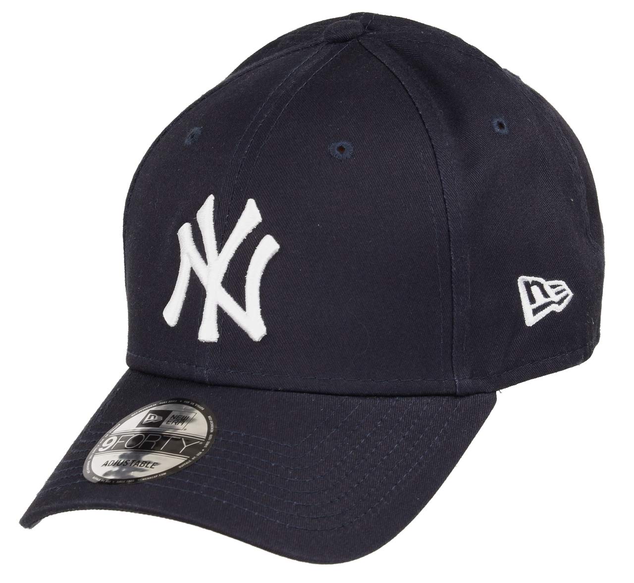New Era New York Yankees 9forty Adjustable Cap MLB Rear Logo Navy/White - One-Size — image 1