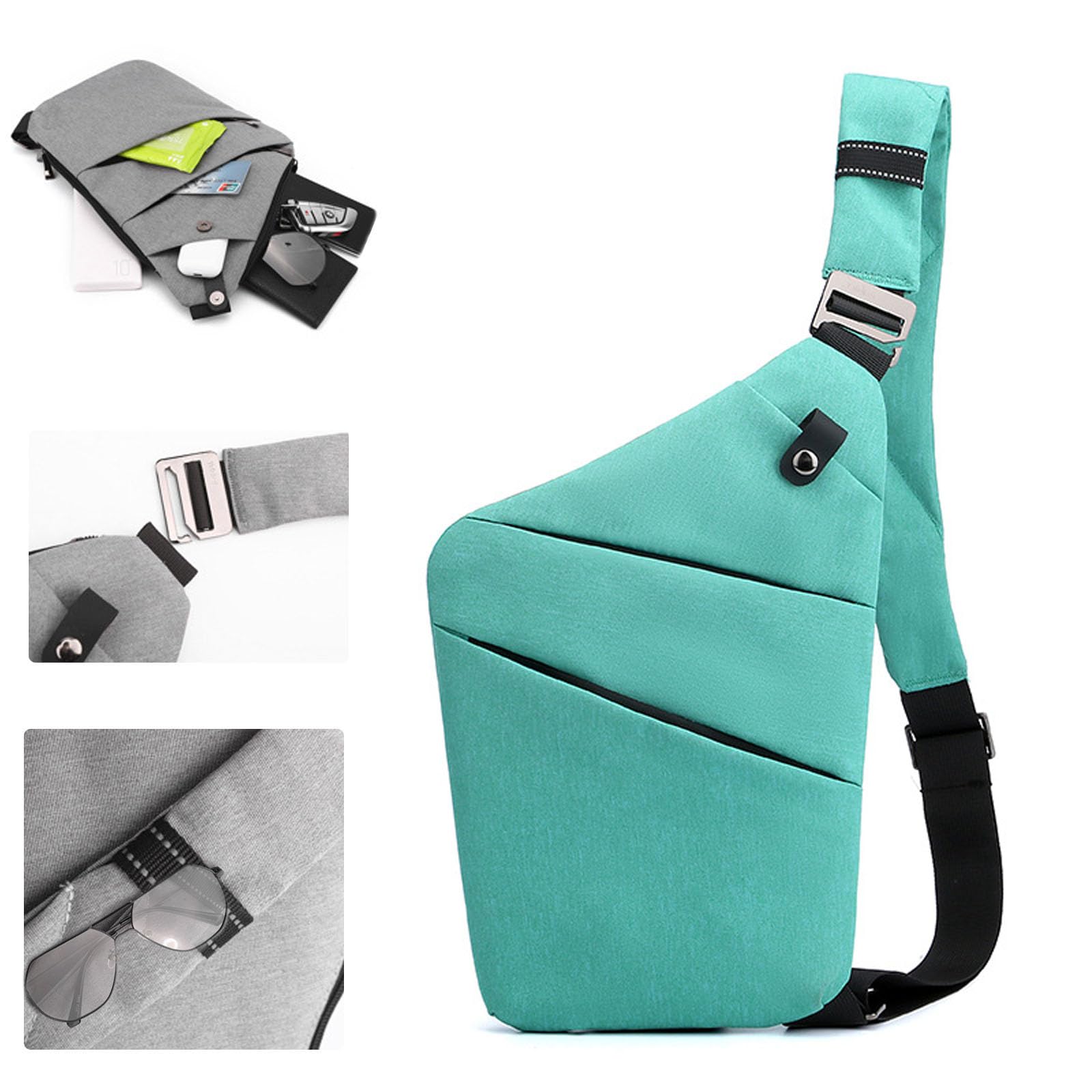 Crossbody Travel Bags for Women, Anti Theft Proof Safe Slim Sling Travel Purses, Personal Flex Shoulder Bag for Men Women