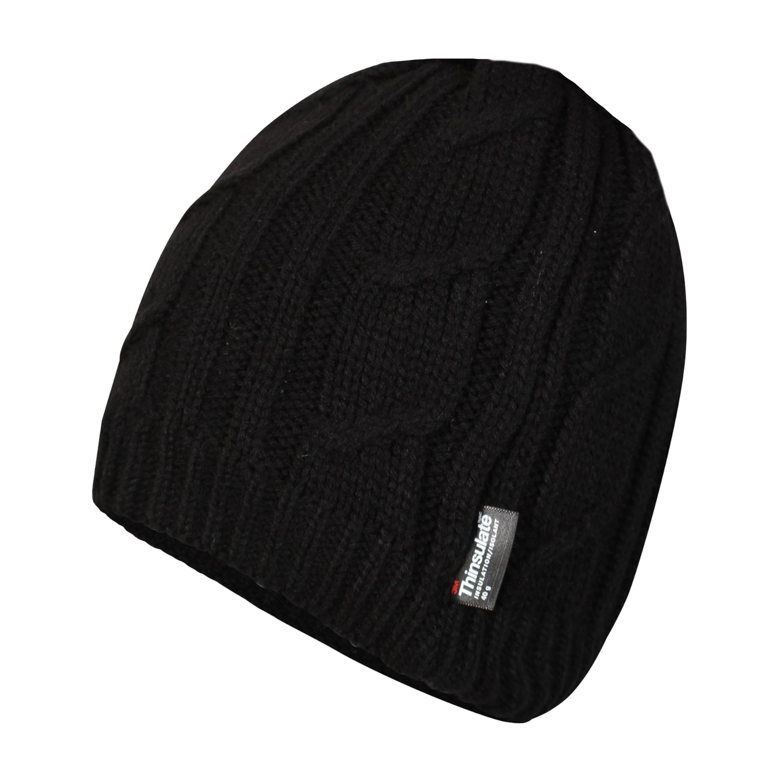 Heatwave Thermalwear Women's Black Heatwave Waterproof Windproof Thinsulate Beanie Hat Cable Knit Bobble Hats Ultimate Warmth And Style Stay Cozy Dry In Any Weather, L27,