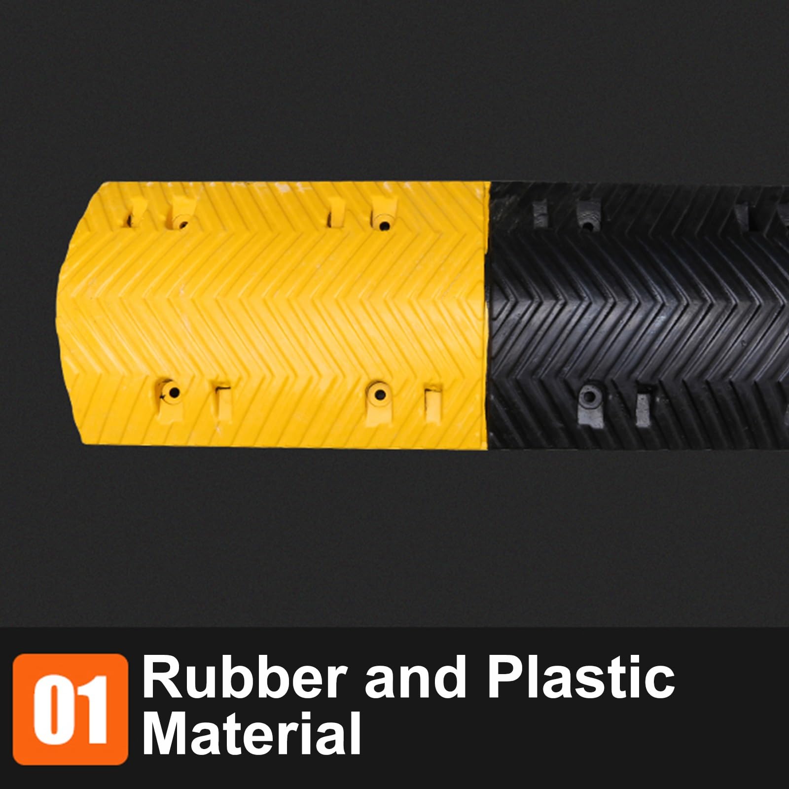 Pasacables de Suelo para Proteger Las Cables Protector, Protector de Cables para Suelo Exterior, 1 Canal, Resistente, Oculta Cables, Mangueras y Tuberías de Forma Segura, 100 X 35 X 9,5 Cm