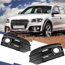 Front Fog Light Cover Grill Bezel Compatible With 2013 2014 2015 2016 2017 Audi Q5 With Offroad Pkg, Pair Replacement Primed OE-Style