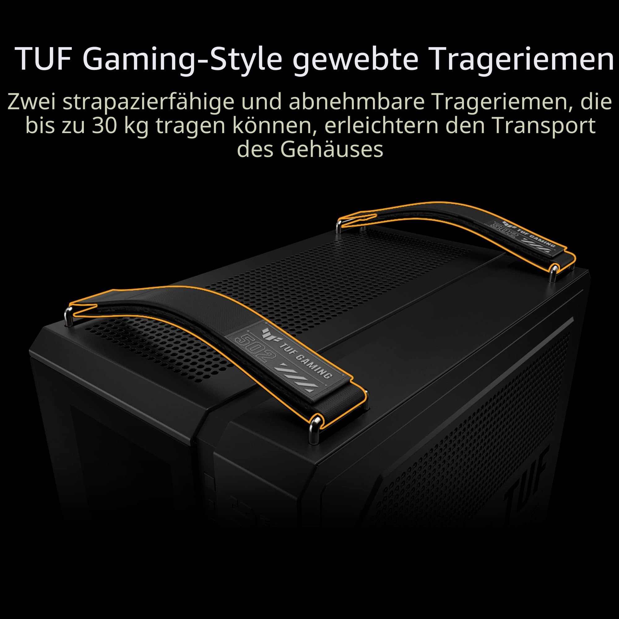 ASUS TUF Gaming GT502 Plus TG Black modulares PC Gehäuse | Zweikammer-Gehäuse, bis 3 Positionen für 360-mm-Radiatoren oder bis zu 13x120mm-Lüfter, Glasscheiben Panoramablick, schwarz