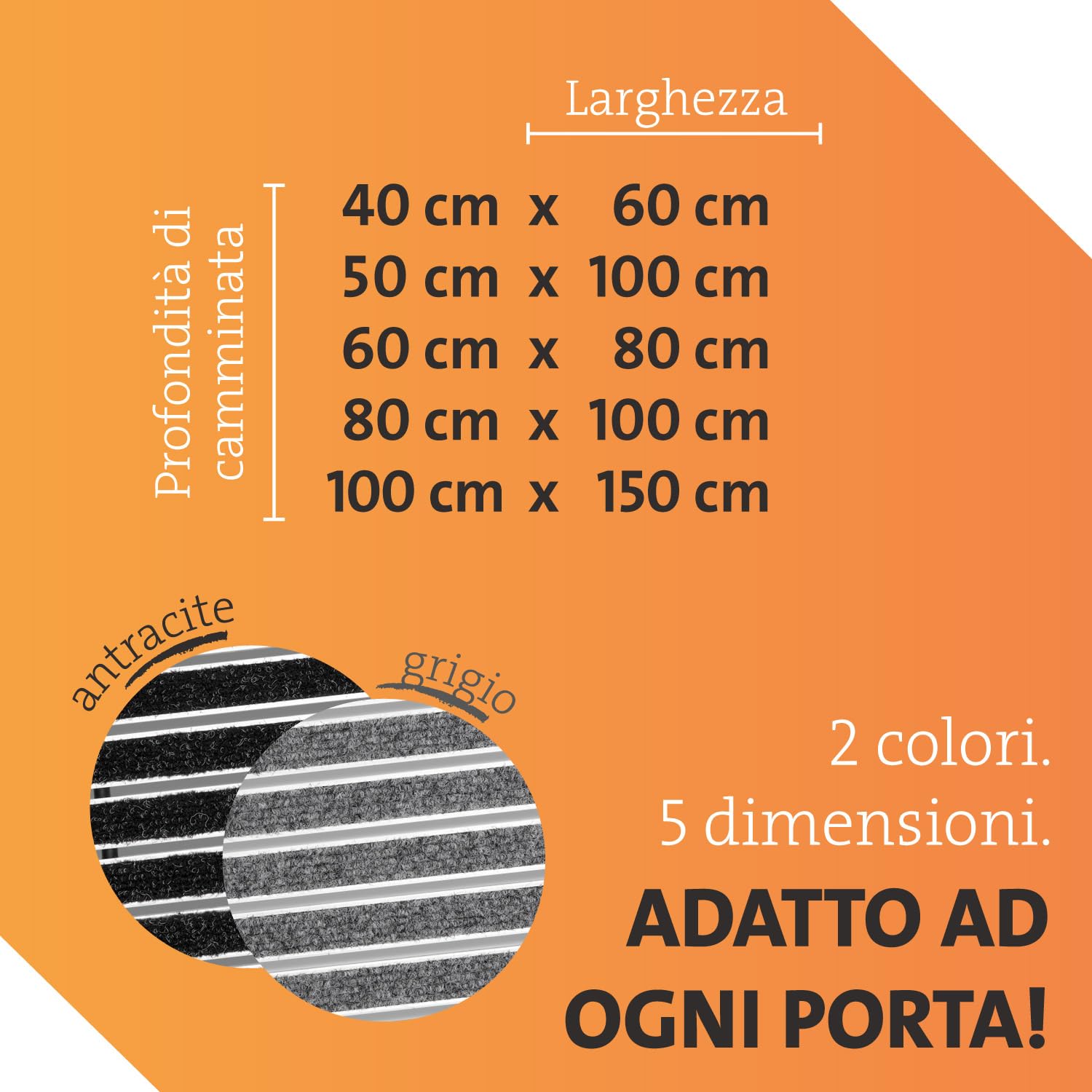 Zerbino In Alluminio Con Telaio In Alluminio Da Inserire Nel - Foto 12