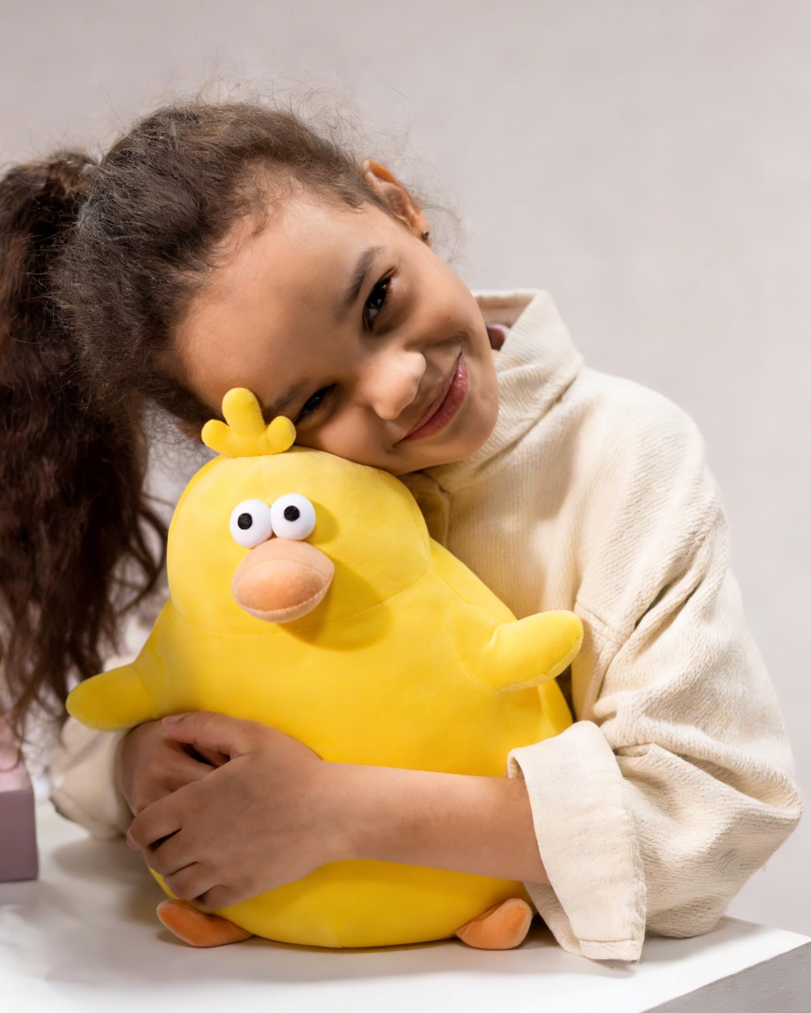 Annco Cute Soft Chicken Plush Toys Big Eyes Funny Stuffed Animal Plush,Chicken Pillow and Frog Plushies Gifts for Boys and Girls