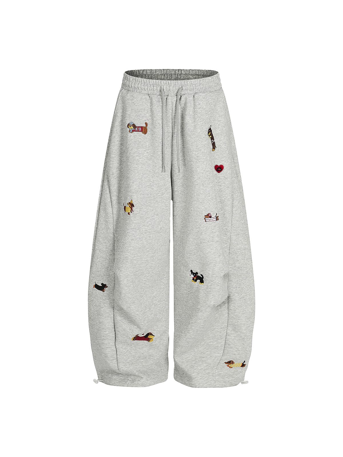 Aelfric Eden Herren Damen Baggy Jogginghose Dackel Graphic Sweatpants Baumwolle Kordelzug Freizeithose Y2K Streetwear Sporthose mit Taschen