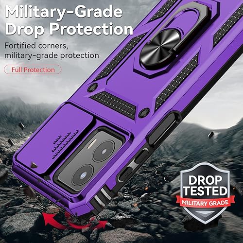 Miniatura 6 de Funda para Motorola Moto G Power 5G con cubierta deslizante para cámara, protector de pantalla HD prueba de caídas de grado militar, soporte de