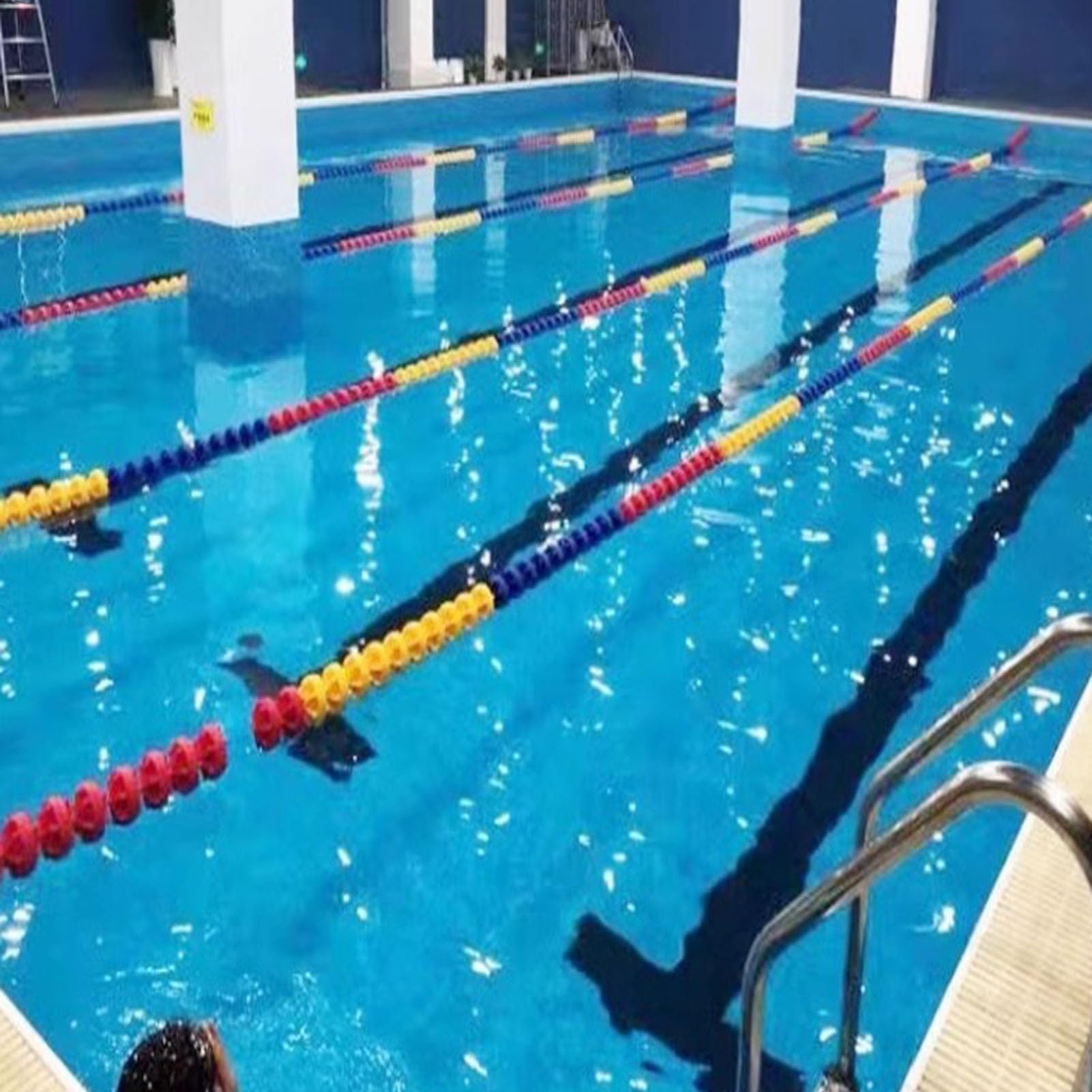 Flotadores de Cuerda, Divisor de Cuerda de Seguridad para Piscinas, Kits de Cuerdas para flotadores en Espiral para Entrenamiento de natación, 8 Boyas/m Valla de Seguridad para bajío