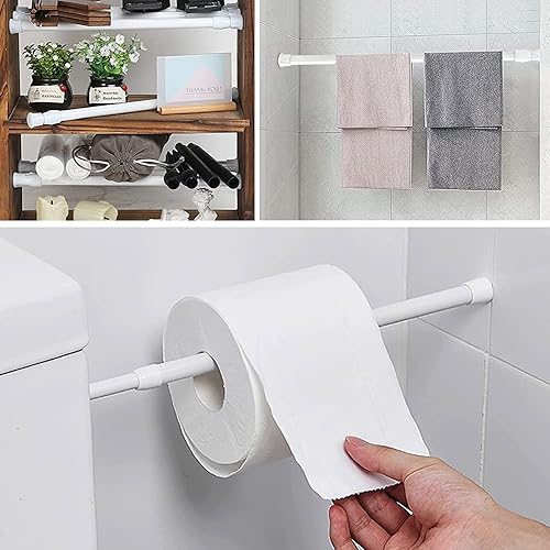 Miniatura 6 de KUANVE 2 barras de seguridad para ventana, barra de tensión de resorte ajustable, barra de vidrio deslizante para puerta con puntas de goma, 0.5 in