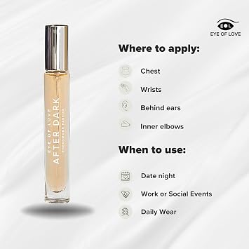 Eye Of Love After Dark Pheromone Parfum for Women, 10ml Travel Size, Warm Evening Fragrance for Nighttime Wear