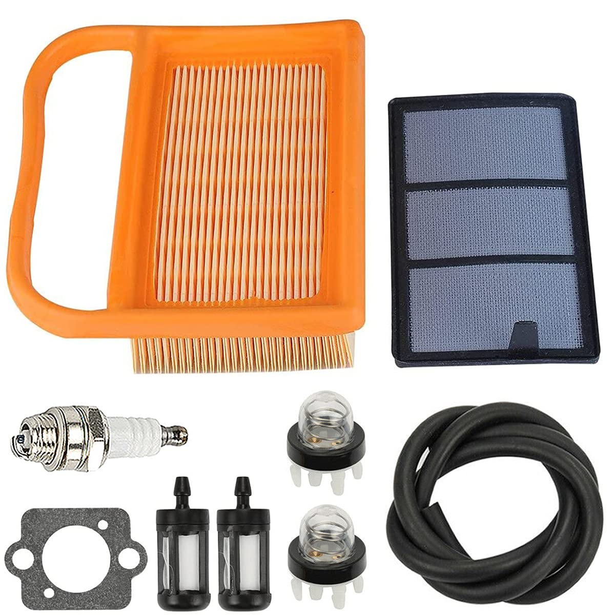 ZAMDOE Carburateur pour Sthil TS420 TS410 TS410Z TS420Z scie à béton, remplace # C1Q-S118 4238-120-0600, avec filtre à air 4238 140 1800 + conduite de carburant + bougie d'allumage