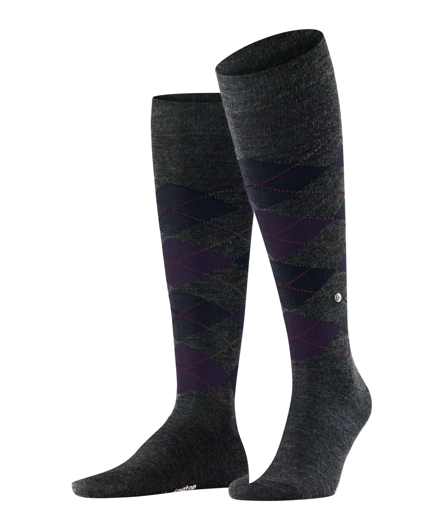 Burlington Melange Edinburgh M Kh Men's Socks Wool Patterned 1 Pair, Green Leaf 7271, 40-46, Green Leaf 7271, 40-46