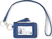 Vista 16 de WONDERFUL FLOWER Cartera con cordón para mujer, soporte para tarjetas de identificación, cordones para insignias de identificación, funda