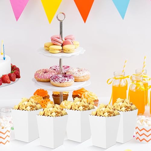 Miniatura 3 de Kosiz 200 cajas de palomitas de maíz para fiestas, cubos de papel para palomitas de maíz, recipientes a granel, tazones de palomitas de maíz, tazas