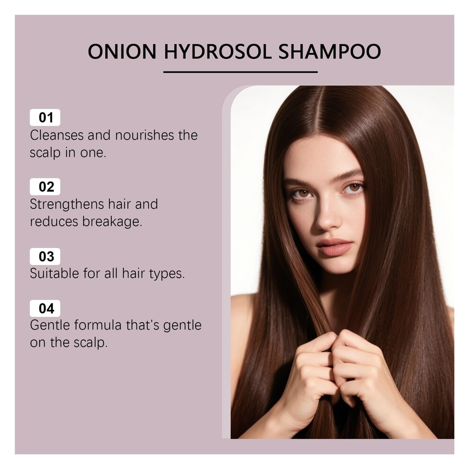 Champú de hidrosol cebolla | Mantenga un diseño de cabello saludable, mejore la fuerza del cabello y reduzca la fragilidad.(2pcs)