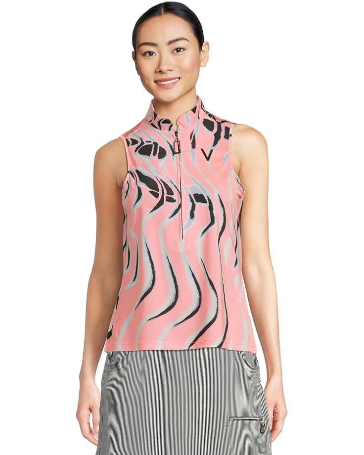 Jamie Sadock Whirlwind Print Sleeveless Polo - Main View