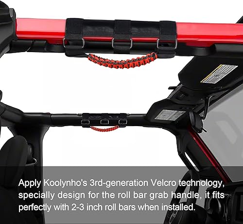 Miniatura 3 de KOOLYNHO Asas de agarre para barra antivuelco, accesorios de agarre de mano de paracaídas para Jeep Wrangler JL JK TJ YJ Gladiator Sahara Rubicon