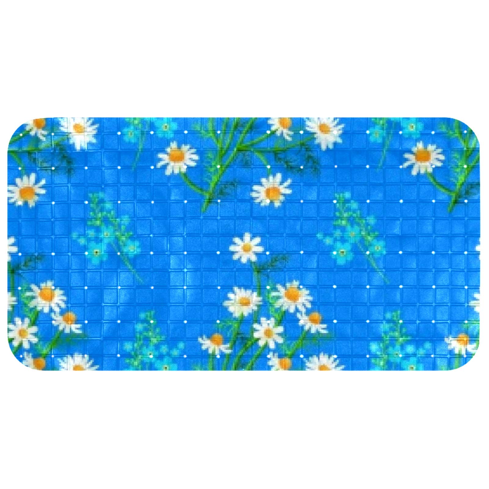 Tapis de bain pour carrelage anti glissade fini l'eau stagnante 68x37cm