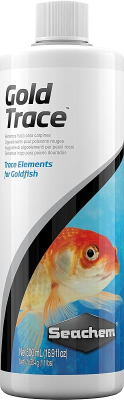Condicionador de Água para Aquário Seachem Gold Trace com Elementos-traço para Peixes Dourados, 500 mL