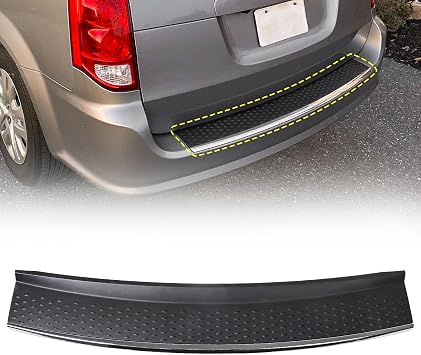 JOLONG Rear Bumper Step Pad w/Chrome Strip for 11-20 Dodge Grand Caravan