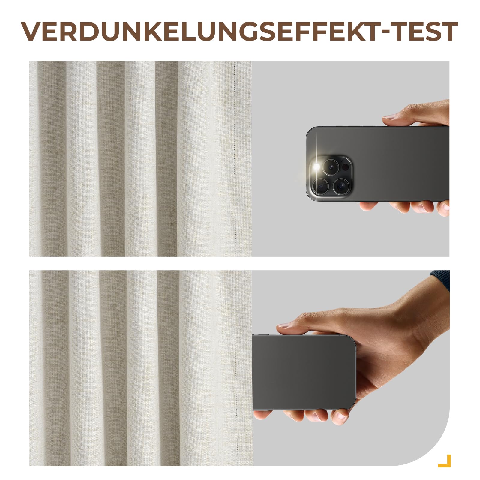INOVADAY 100% Verdunkelungsvorhänge 2 Stück 245 cm Lang,Vorhang Blickdicht Thermovorhang Kälteschutz Vorhang Hellbeige,Gardinen Schlafzimmer Wohnzimmer,H 245 x B 140 cm