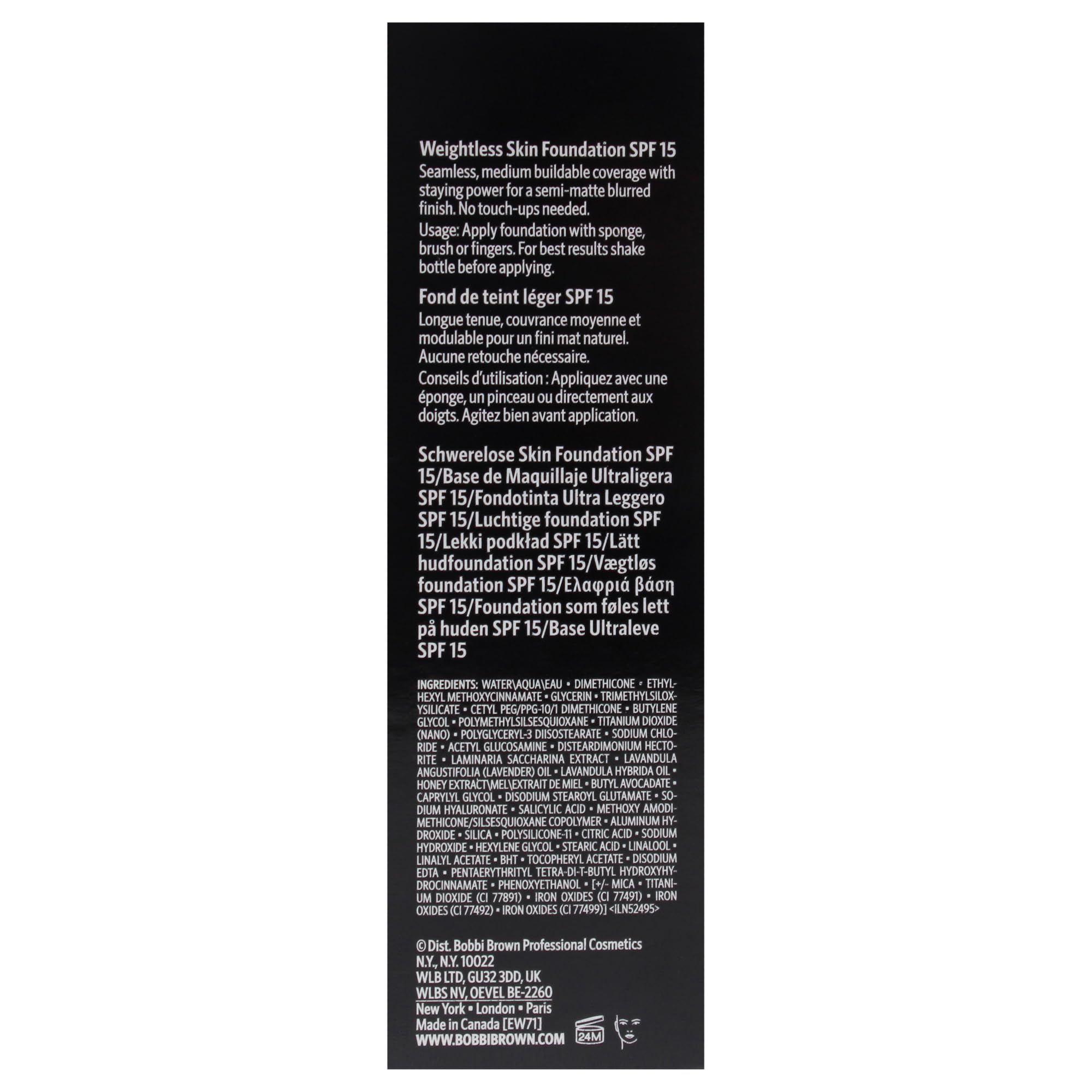 Bobbi Brown Bobbi Brown for Women Weightless Skin Foundation SPF 15 - Neutral Warm Sand by Bobbi Brown for Women, 1 oz Foundation
