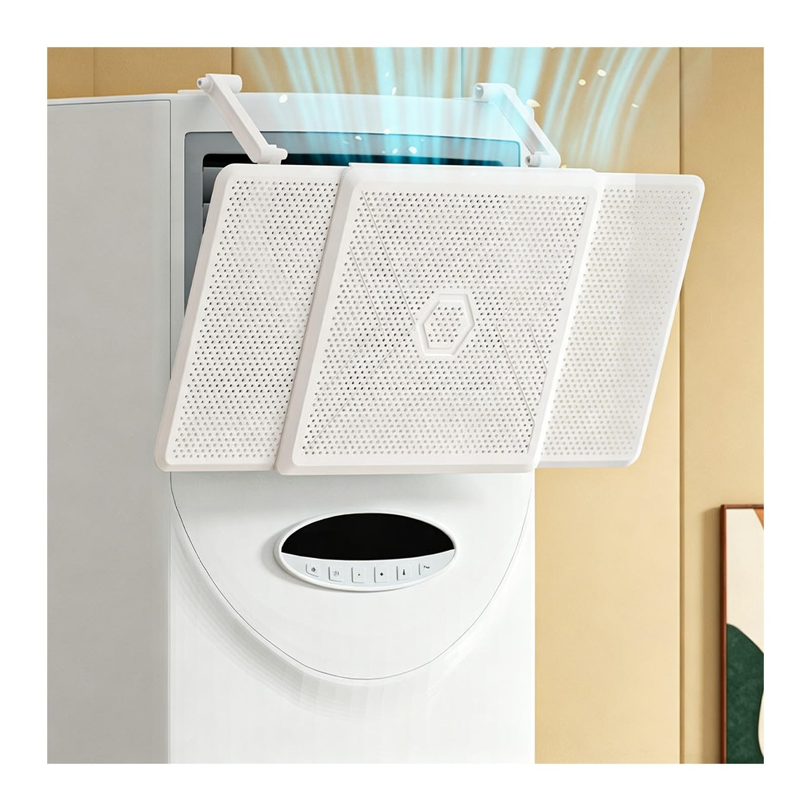 HBOOMOEM Window Air Conditioner Vent Deflector, Retractable Air Conditioner Deflector, Adjustable Anti Direct Draft Air Deflector; Easy to Install, No Tools Required.