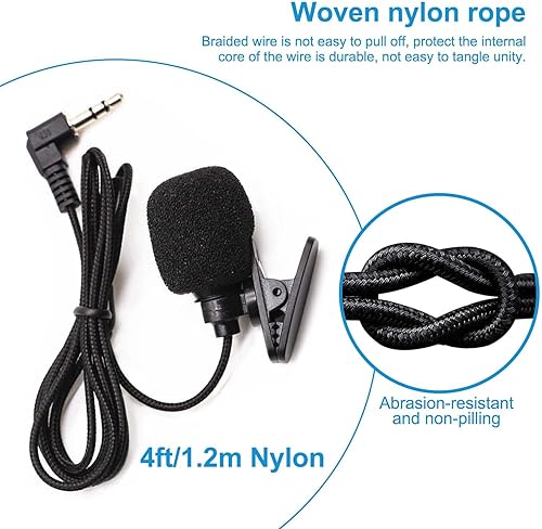 Miniatura 3 de Paquete de 2 micrófonos de solapa Lavalier, micrófono portátil con clip para el cuello para iPhone, iPad, Android, smartphone, podcast, PC, laptop,